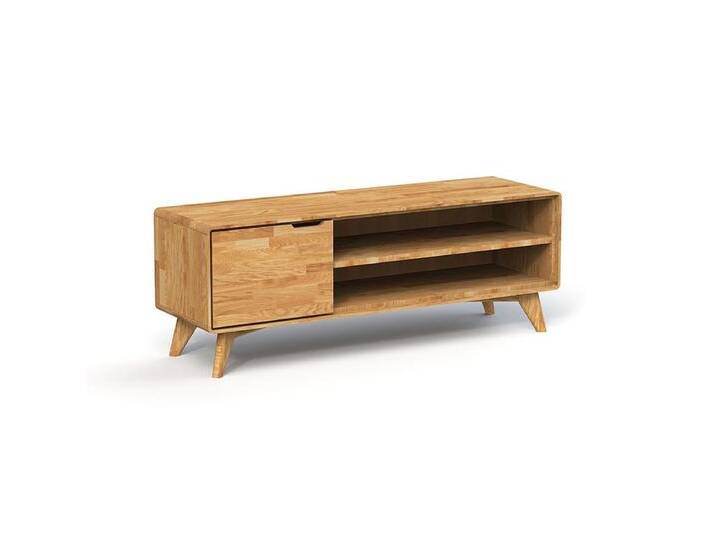 TV-Unterschrank Timaru 27 Wildeiche massiv geölt - Abmessungen: 48 x 134 x 40 cm (H x B x T) von easyMÖBEL