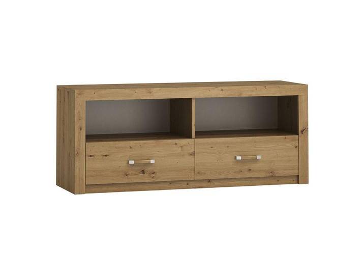 TV-Unterschrank Vanimo 03, Farbe: Eiche - Abmessungen: 57 x 140 x 42 cm (H x B x T) von easyMÖBEL