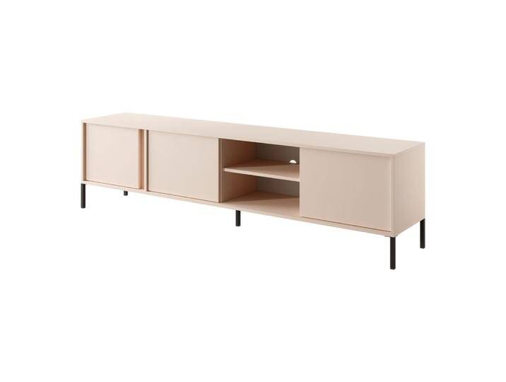 TV-Unterschrank mit genügend Stauraum Zaghouan 09, Farbe: Beige - Abmessungen: 53,5 x 202,9 x 39,5 cm (H x B x T) von easyMÖBEL