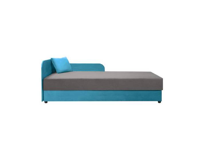 Tagesbett / Einzelbett mit genügend Stauraum Lobatos 105, Farbe: Blau / Grau, Gästebett, Sofa-Bett, Liegefläche: 80 x 195 cm, Kopfteil links, bequ Tagesbett / Einzelbett mit genügend Stauraum Lobatos 105, Farbe: Blau / Grau, Gästebett, Sofa-Bett, Liegefläche: 80 x 195 cm, Kopfteil links, bequ von easyMÖBEL