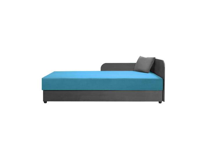 Tagesbett / Gästebett mit bequemer Polsterung Lobatos 104, Farbe: Grau / Blau, Kopfteil rechts, Liegefläche, 80 x 195 cm, Sofa-Bett, Einzelbett Tagesbett / Gästebett mit bequemer Polsterung Lobatos 104, Farbe: Grau / Blau, Kopfteil rechts, Liegefläche, 80 x 195 cm, Sofa-Bett, Einzelbett von easyMÖBEL