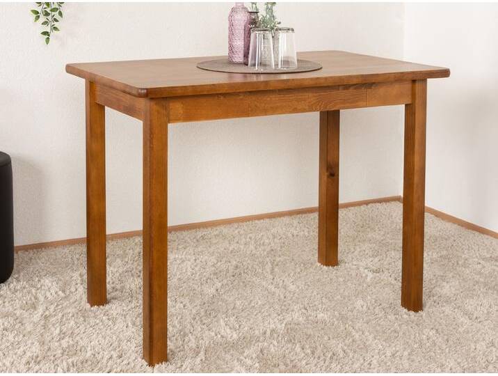 Tisch Kiefer massiv Vollholz Eichefarben Rustikal Junco 227B (eckig) - 100 x 60 cm (B x T) von easyMÖBEL