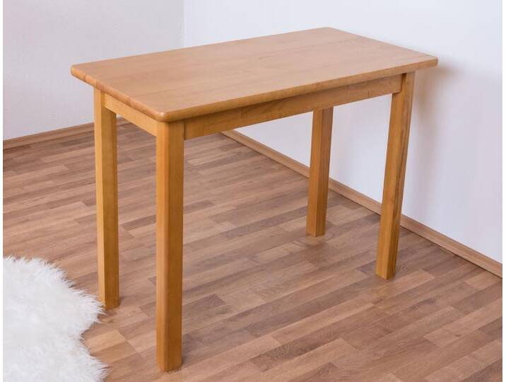 Tisch Kiefer massiv Vollholz Erlefarben Junco 226C (eckig) - 100 x 50 cm (L x B) von easyMÖBEL