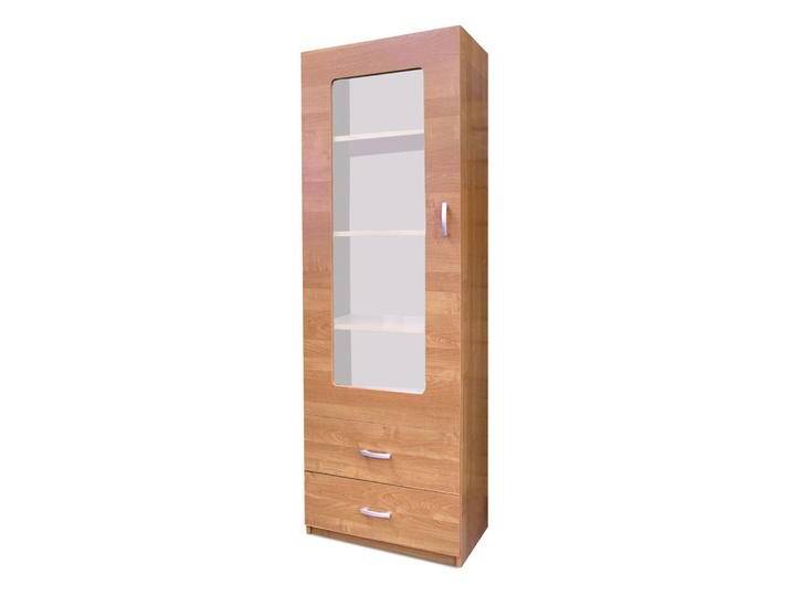 Vitrine Kisaran 20, Farbe: Erle - Abmessungen: 190 x 64 x 40 cm (H x B x T) von easyMÖBEL