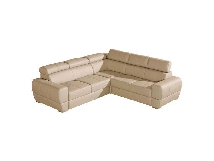 Wohnlandschaft Sladenia 06 in Sand mit Bettfunktion und Schublade - 255 x 235 cm (B x T) - Ottomane: Rechts von easyMÖBEL