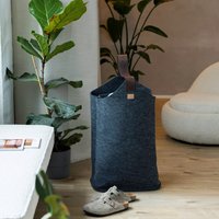 Wäschekorb Filz 100L, Wäschesammler 2 Fächer Aus Upcycling Rpet Filz, Groß Xxl, Design Wäschesack, Aufbewahrungskorb | Anthrazit von easyandgreen