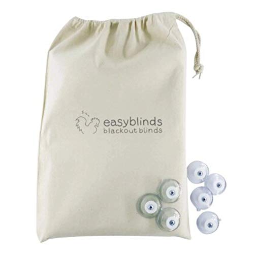 Easyblinds Go Anywhere Tragbares Verdunkelungsrollo für Zuhause und unterwegs, Saugnäpfe und Selbstklebende Befestigungen, Cremefarben, für Fenster bis 150 x 135 cm, Nach Bedarf zuschneidbar von easyblinds