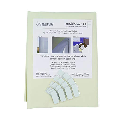 Easyblackout-Kit Fensterjalousien für komplette Verdunkelung, cremefarben, 1: 100cm x 135cm von easyblinds