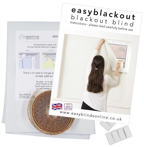 easyblackout blackout blind kit, Size 1, WHITE (also available in cream) von easyblinds