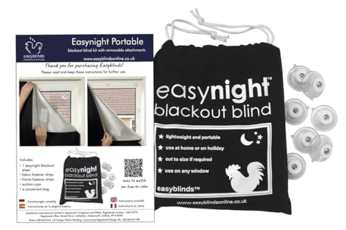 easynight Tragbare Verdunklungsfolie für Fenster, für Reisen 1.5m x 1.45m von easyblinds