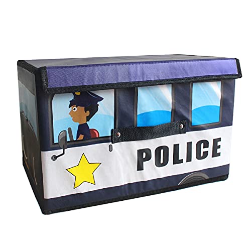 Aufbewahrungsbox Kinder, Aufbewahrungskiste mit Deckel Spielzeug Organizer, Faltbar Aufbewahrungskorb für Kleidung, Faltbox Spielzeugkiste Vorratsbehälter aus Baumwollgewebe 38 * 25 * 25cm von easybuy