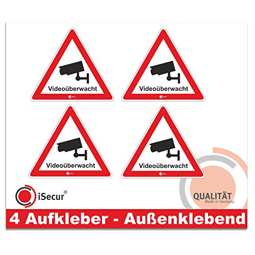 4er Set Aufkleber Videoüberwacht I hin122 I 5 cm I für Fenster Türen I Warnung Achtung Dieses Objekt wird per Video überwacht I Videoüberwachung 4er Set Aufkleber Videoüberwacht I hin122 I 5 cm I für Fenster Türen I Warnung Achtung Dieses Objekt wird per Video überwacht I Videoüberwachung von easydruck24de