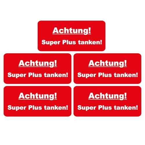 5 Stück Aufkleber "Achtung! Super Plus tanken!", iSecur, Hinweis-Aufkleber, 7x3cm, Art. hin441 superplus, Achtung, Vorsicht, Warnung, außenklebend für Fensterscheiben, Auto, LKW, Maschinen,Tankdeckel 5 Stück Aufkleber "Achtung! Super Plus tanken!", iSecur, Hinweis-Aufkleber, 7x3cm, Art. hin441 superplus, Achtung, Vorsicht, Warnung, außenklebend für Fensterscheiben, Auto, LKW, Maschinen,Tankdeckel von easydruck24de