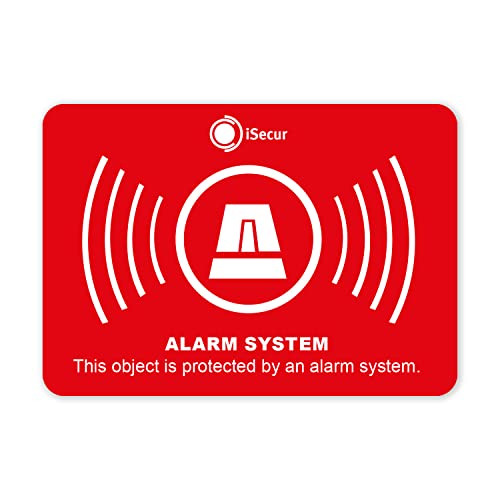 easydruck24de 6 Aufkleber Alarm System außenklebend 5 cm I hin_241 I Hinweis auf Alarmanlage alarmgesichert I Haus Auto LKW Baumaschinen I auf Englisch von easydruck24de