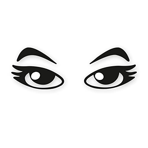 Aufkleber Augen-Paar für Saugroboter, Mähroboter, Auto oder Staubsauger I Frau schwarz I selbstklebend I Spaßartikel I Dekorativ I Lustig I wetterfest I kfz543 Aufkleber Augen-Paar für Saugroboter, Mähroboter, Auto oder Staubsauger I Frau schwarz I selbstklebend I Spaßartikel I Dekorativ I Lustig I wetterfest I kfz543 von easydruck24de