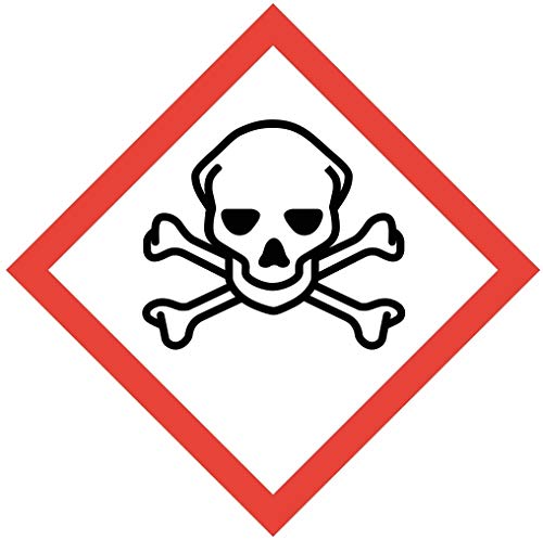 Gefahrstoffaufkleber I GHS06: Sehr giftig I 10 x 10 cm I Gefahrstoffsymbol zur Sicherheit I GHS-Kennzeichnung I Achtung I Warnung I Vorsicht I Hinweis I hin150 von easydruck24de