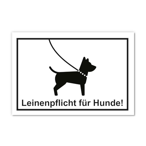 Leinenpflicht für Hunde I 30 x 20 cm I Hinweis-Schild für Hundebesitzer I Bitte Anleinen I Achtung Vorsicht I wetterfest I Aluverbundschild I hin554 Leinenpflicht für Hunde I 30 x 20 cm I Hinweis-Schild für Hundebesitzer I Bitte Anleinen I Achtung Vorsicht I wetterfest I Aluverbundschild I hin554 von easydruck24de