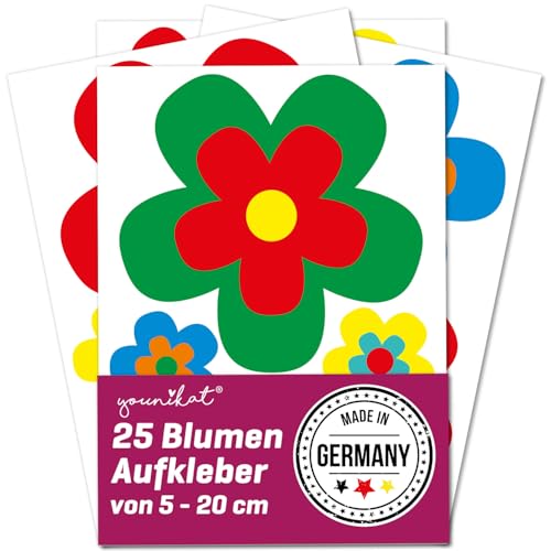 Aufkleber-Set retro Blumen I kfz209 I Blümchen bunt I Flower-Power Sticker für Küche Bad Kinder-Zimmer Wohnmobil Roller PKW I wetterfest Aufkleber-Set retro Blumen I kfz209 I Blümchen bunt I Flower-Power Sticker für Küche Bad Kinder-Zimmer Wohnmobil Roller PKW I wetterfest von easydruck24de