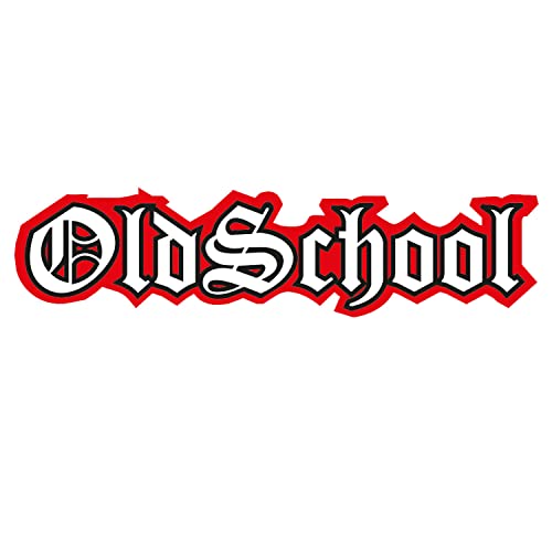 Sticker Oldschool schwarz rot I kfz033 I 10 x 2 cm I Auto-Aufkleber Fahrrad-Aufkleber Motorrad-Aufkleber Mofa Roller Notebook Laptop I wetterfest von easydruck24de
