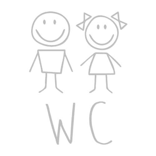 WC Tür-Aufkleber I Silber I 18 x 24 cm I Motiv Mädchen und Junge I für Badezimmer-Tür, Toiletten-Sticker I Klebe-Schild für Restaurant Laden Geschäft I Folie selbstklebend I hin647 WC Tür-Aufkleber I Silber I 18 x 24 cm I Motiv Mädchen und Junge I für Badezimmer-Tür, Toiletten-Sticker I Klebe-Schild für Restaurant Laden Geschäft I Folie selbstklebend I hin647 von easydruck24de
