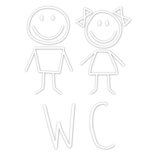 WC Tür-Aufkleber I weiß I 18 x 24 cm I Motiv Mädchen und Junge I für Badezimmer-Tür, Toiletten-Sticker I Klebe-Schild für Restaurant Laden Geschäft I Folie selbstklebend I hin646 WC Tür-Aufkleber I weiß I 18 x 24 cm I Motiv Mädchen und Junge I für Badezimmer-Tür, Toiletten-Sticker I Klebe-Schild für Restaurant Laden Geschäft I Folie selbstklebend I hin646 von easydruck24de
