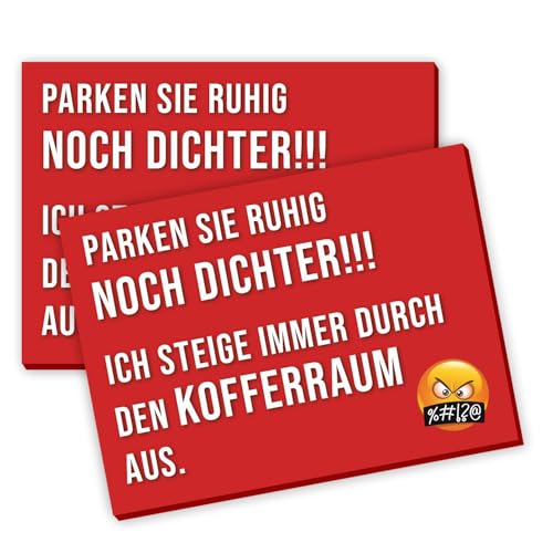 easydruck24de 2 Blöcke mit Haftstreifen Parksünder - Parken Sie ruhig noch dichter - DIN A7 in rot I 50 Blatt pro Block I kfz677 easydruck24de 2 Blöcke mit Haftstreifen Parksünder - Parken Sie ruhig noch dichter - DIN A7 in rot I 50 Blatt pro Block I kfz677 von easydruck24de