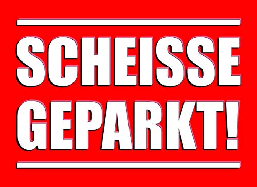 2er Set Scheiße geparkt! Klebezettel I für die Windschutzscheibe I rot I DIN A7 I Je Block à 50 Blatt I Verkehrssünder Parksünder I dv904 2er Set Scheiße geparkt! Klebezettel I für die Windschutzscheibe I rot I DIN A7 I Je Block à 50 Blatt I Verkehrssünder Parksünder I dv904 von easydruck24de