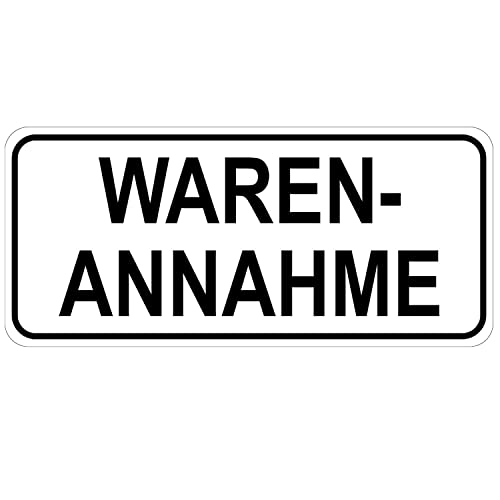 Aufkleber Warenannahme I 20 x 8 cm I hin104 I Hinweis-Aufkleber I Wareneingang I Materialannahme I selbstklebend für alle glatten Flächen geeignet I von easydruck24de