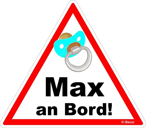 easydruck24de Auto-Aufkleber Baby an Bord, Max I kfz454 I 16 x 14 cm groß I Junge Sticker mit Schnuller I Hinweis-Aufkleber Achtung Vorsicht I wetterfest easydruck24de Auto-Aufkleber Baby an Bord, Max I kfz454 I 16 x 14 cm groß I Junge Sticker mit Schnuller I Hinweis-Aufkleber Achtung Vorsicht I wetterfest von easydruck24de
