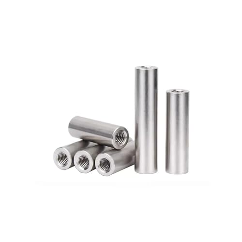 10 STÜCKE Aluminium-Verbindungsmuttern M8, Aluminiummuttern Verbindungsmuttern 5 9 50 60 mm, runder AL-Abstandshalter(M8*50mm) von easyhaha