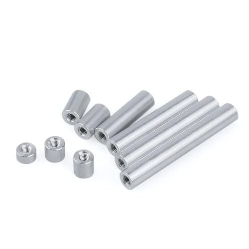10 Stück Aluminiumsäulen, Gewindehülsen Schraubrohre 3 5 6 10 30 40 50 mm Länge, Motherboard-Hohlgewindesäulen M6(M6*30mm) von easyhaha