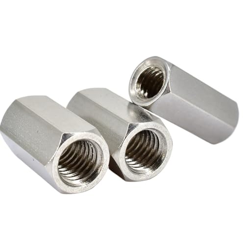 4 STK. Sechskant-Innengewindebolzen Durchgangsloch, M6 Aluminium-Doppelkopf-Hohlmutter, Gewindehülsen Schraubrohr 5 6 7 35 50 MM(M6xD8x25mm) von easyhaha