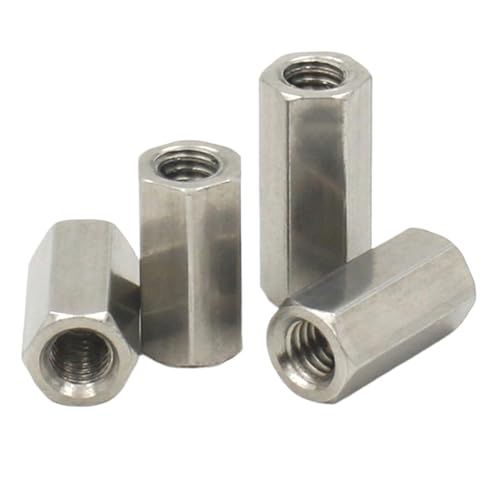 5 Stück Lange Stangenkupplung Sechskantmutter M2 M2.5 M3 M4 M5 M6 M8 M10 M12, 304 Edelstahl Sechskant Abstandshalter(18MM*M3) von easyhaha