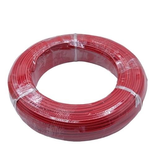 Hochtemperaturbeständiger Silikondraht 300 °C weiches Kupferkabel Leitung Heizelemente für warme Böden aus Glasfaser geflochten (Rot, 20 m x 4 mm2) von easyhaha