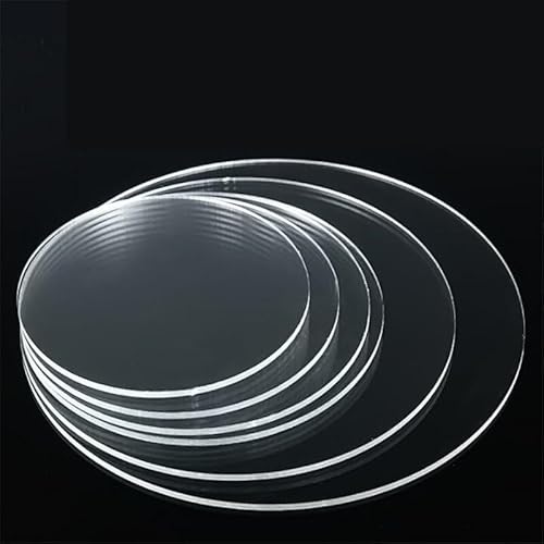 Small Round Acrylic Board Transparent Clear Plastic Sheet Organic Glass (Color : Diameter 6cm 10 pcs, Size : Thickness 1mm) von easyhaha