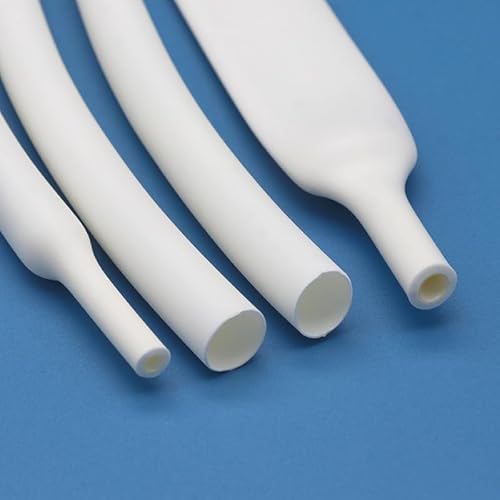 easyhaha 1M 4:1 Schrumpfschlauch mit Kleber, weißer thermoretraktiler Schrumpfschlauch, doppelwandiger Schrumpfschlauch 4 6 8 12 16 20 mm(Dia 12mm) von easyhaha