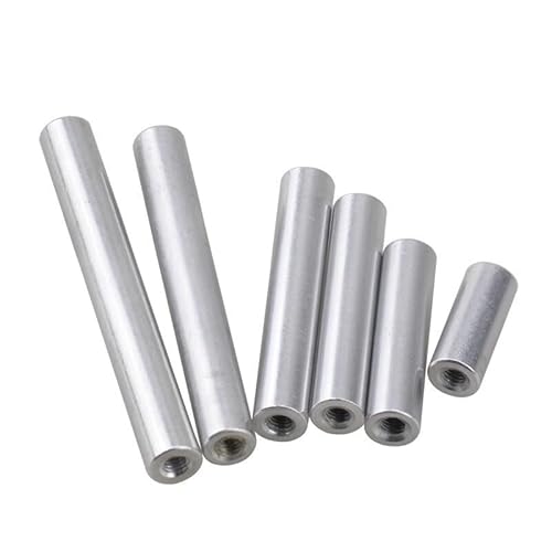 easyhaha Aluminum Standoffs Spacer Column, M2 M2.5 M3 M4 M5 M6 Threaded Round Extend Stud Long Nut Length 6mm to 100mm for RC FPV (Color : 20mm, Size : M2.5 10pcs) von easyhaha