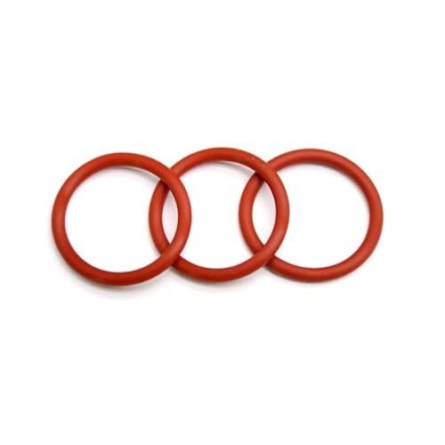 easyhaha CS3,5/4/5 mm Silikon-VMQ-O-Ringe, rot, lebensmittelechter Silikonring, wasserdicht und isoliert, Außendurchmesser 15–80 mm (Size : OD 42mm, Color : CS 3.5mm (10Pcs)) von easyhaha