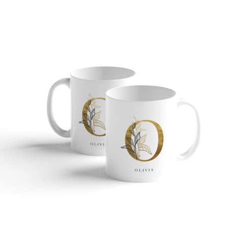 Tasse individuell selbst gestalten | Monogramm Initiale Buchstabe O | personalisiert mit deinem Name | Motivtasse | weiß | Tasse mit Name bedrucken | Fototasse | Geschenk von easyprint