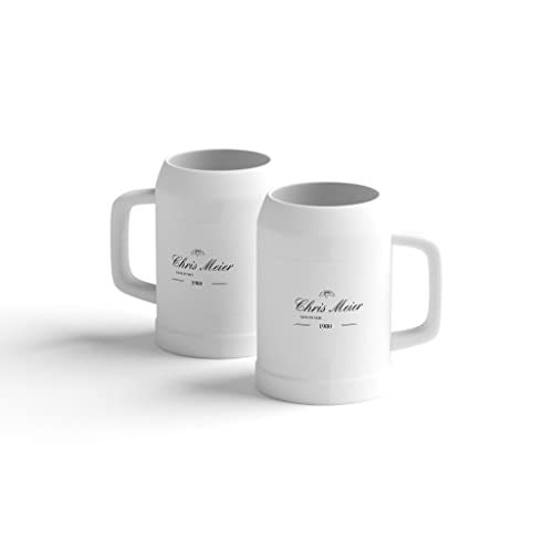 easyprint Bierkrug personalisiert | Design Genuss | 0,3 • 0,5 • 1 Liter | selbst gestalten | Humpen | Bierseidel | Maßkrug | Vatertag | Bierglas (500 ml Krug) von easyprint