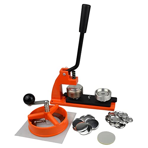 Buttonmaschine 38mm Pins | Button Maker mit 250 Buttons aus Metall | Buttons Selber Machen | Button Maschine Set mit Kreisschneider | Austauschbar mit 25mm + 45mm + 58mm + 77mm | Buttons Anstecker Buttonmaschine 38mm Pins | Button Maker mit 250 Buttons aus Metall | Buttons Selber Machen | Button Maschine Set mit Kreisschneider | Austauschbar mit 25mm + 45mm + 58mm + 77mm | Buttons Anstecker von ebadges