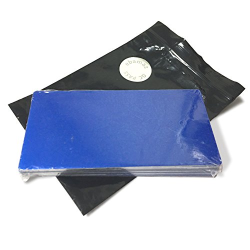 Ebamaz Eloxiertes Aluminium Metall Platte 100x50x0,5 mm für Gravur Runde Ecke mit Klebeband Blanko 10 Stück (Blau) von ebamaz