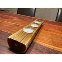 Kerzenhalter Für 3 Teelichter Aus Holz Unikat Personalisierbar von eberswerk