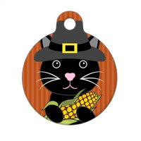 Tiermarke - Happy Thanksgiving Black Kitty Cat von ebonypawspets