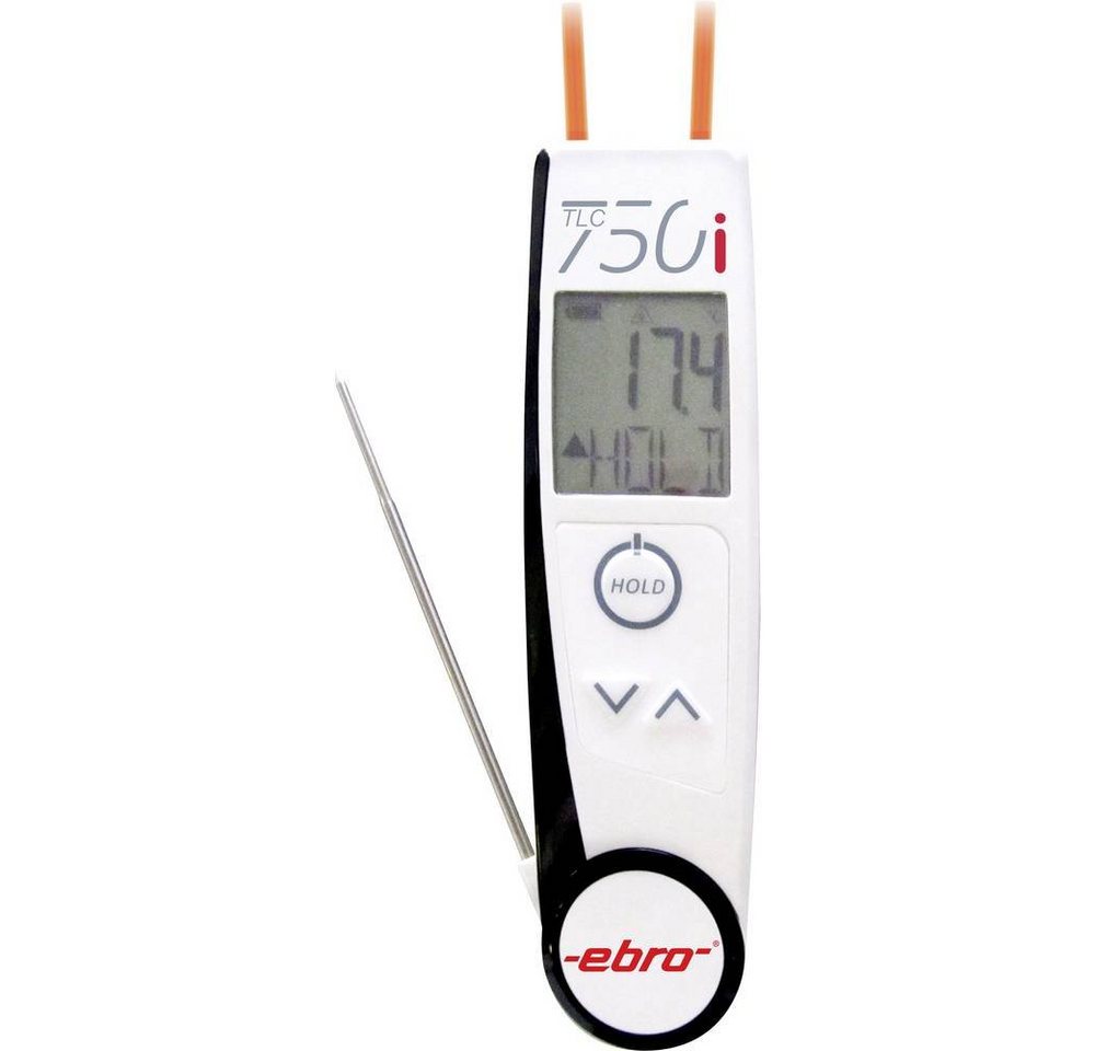 ebro Infrarot-Thermometer Duales -/Klappthermometer, HACCP-konform, Kontaktmessung, Berührungslose IR-Messung, IP65 von ebro