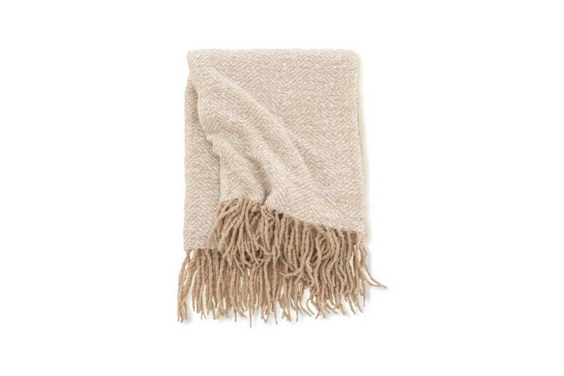 Plaid Toby Plaid 170x130cm beige, weiß., ebuy24 von ebuy24