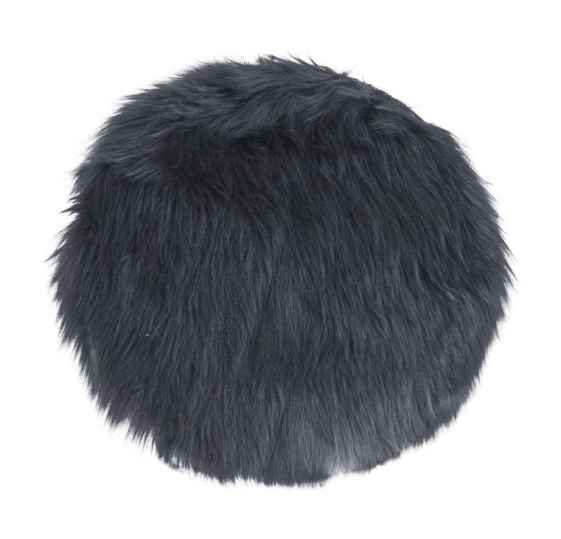 Wohndecke Laila Lammfellkissen imitiert Ø35 cm grau., ebuy24 von ebuy24