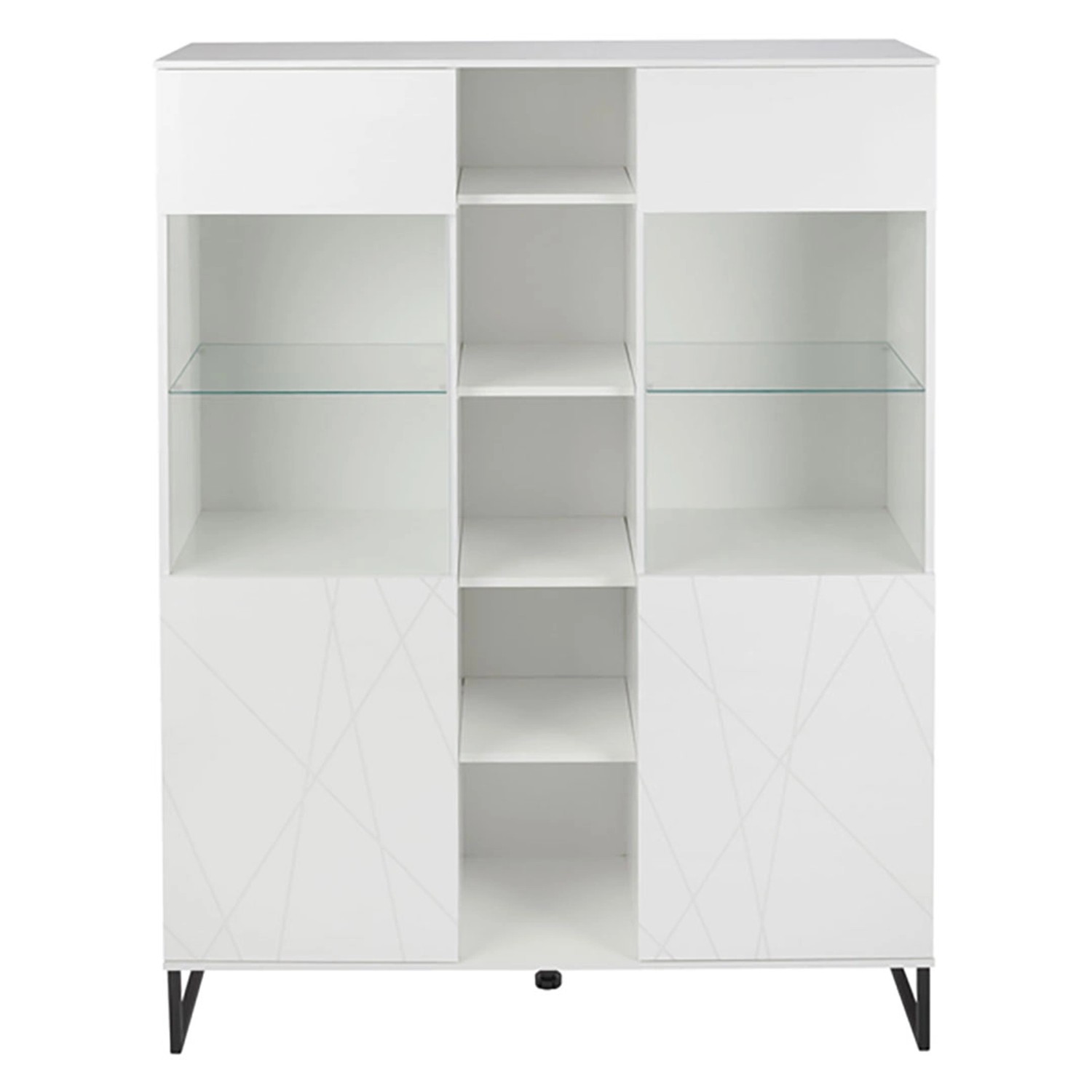ebuy24 Akai Vitrinenschrank 2 Türen Weiß Hochglanz ebuy24 Akai Vitrinenschrank 2 Türen Weiß Hochglanz von ebuy24