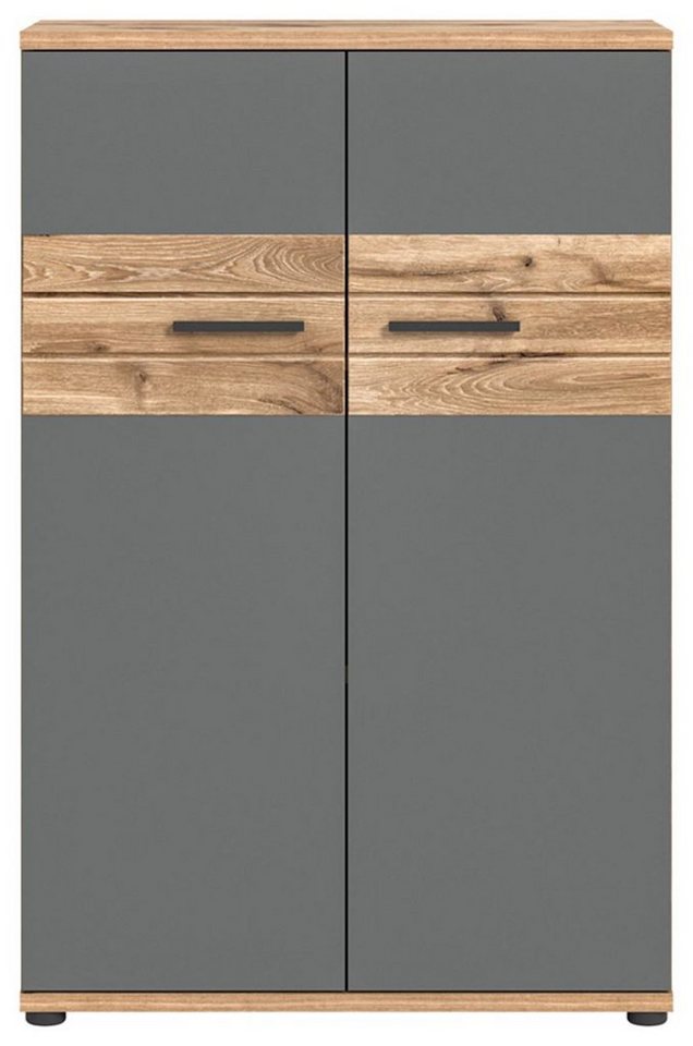ebuy24 Aktenschrank Mason Büroschrank 2 Türen grau,Eiche dekor. von ebuy24
