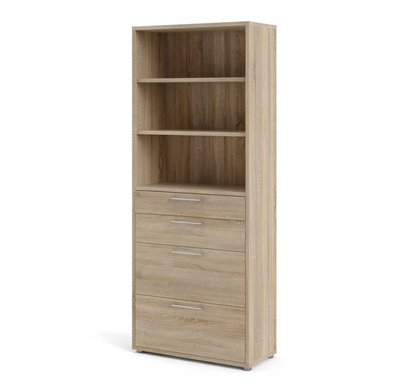 ebuy24 Aktenschrank Prisme Aktenschrank 3 Fächer und 4 Schubladen Eich (1-St) von ebuy24